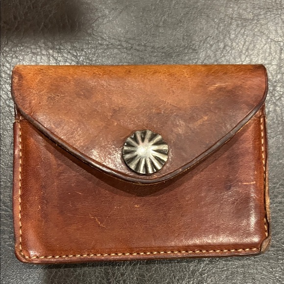 Ashland Chestnut Leather Men's Wallet with Silver Accent - Picture 1 of 4